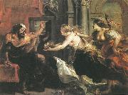 RUBENS, Pieter Pauwel Tereus Confronted with the Head of his Son Itylus oil painting on canvas